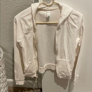Old Navy Brand Intimates White Zip-Up Hoodie